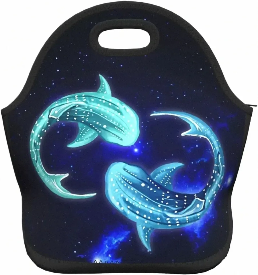 Whale Shark Insulated Lunch Bag Reusable Lunch Box, Cooler Tote