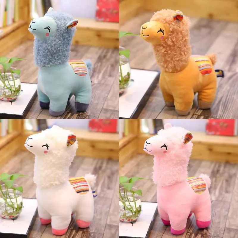 Hot selling cute cartoon with squinting eyes and smiling alpaca doll plush toy, internet celebrity new product, hot selling children's doll