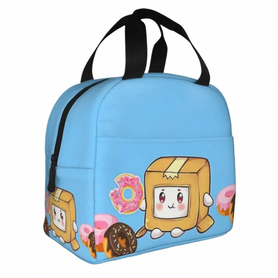 Lankybox Boxy Dut Yalıtımlı Öğle Yemeği Çantası Termal Çanta Yemeği Ctainer Kawaii Carto Sızdır Yemek Kutusu Tote Gıda Çantaları Okulu J4NP#