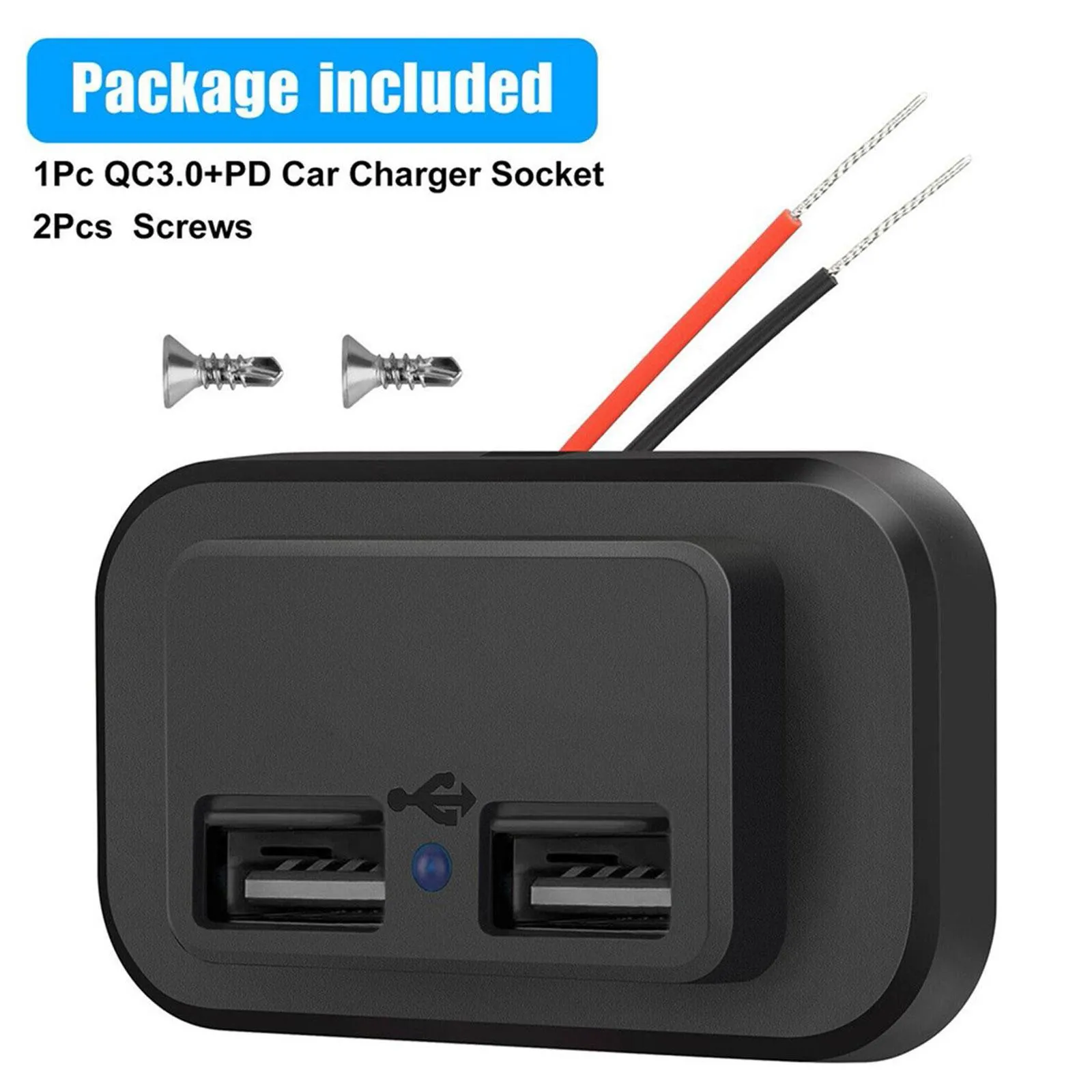 Dual USB 12V Panel Car New Charger Socket 2025 4.8A 3.1A 12V/24V USB ...