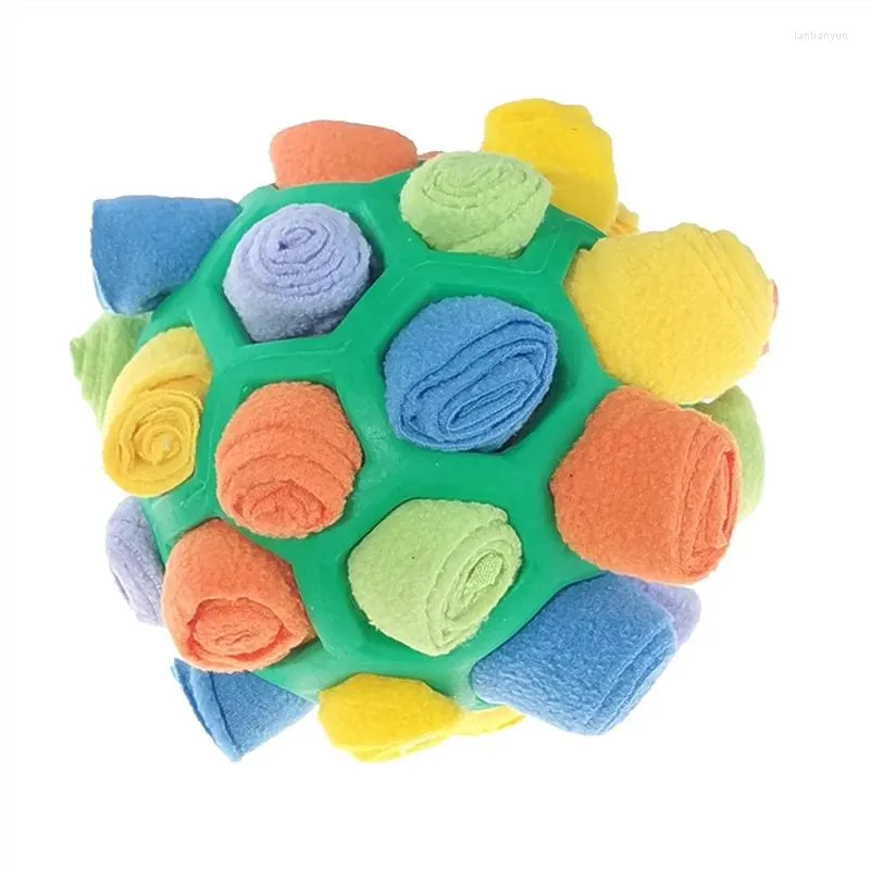 Dog Collars Interactive Puzzle Toys Encourage Natural Foraging Skills Portable Pet Snuffle Ball Toy Slow Feeder Training Green