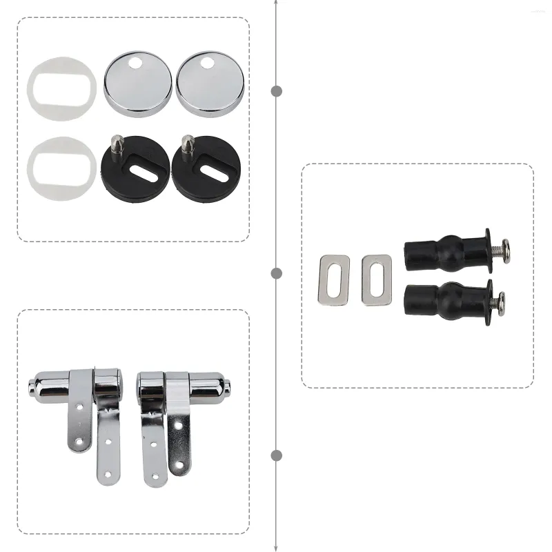 Toilettensitzabdeckungen langlebig zwei Knopfscharnier für Abdeckung Edelstahl Konstruktion Ideales Flip -Top und Schieberprodukte