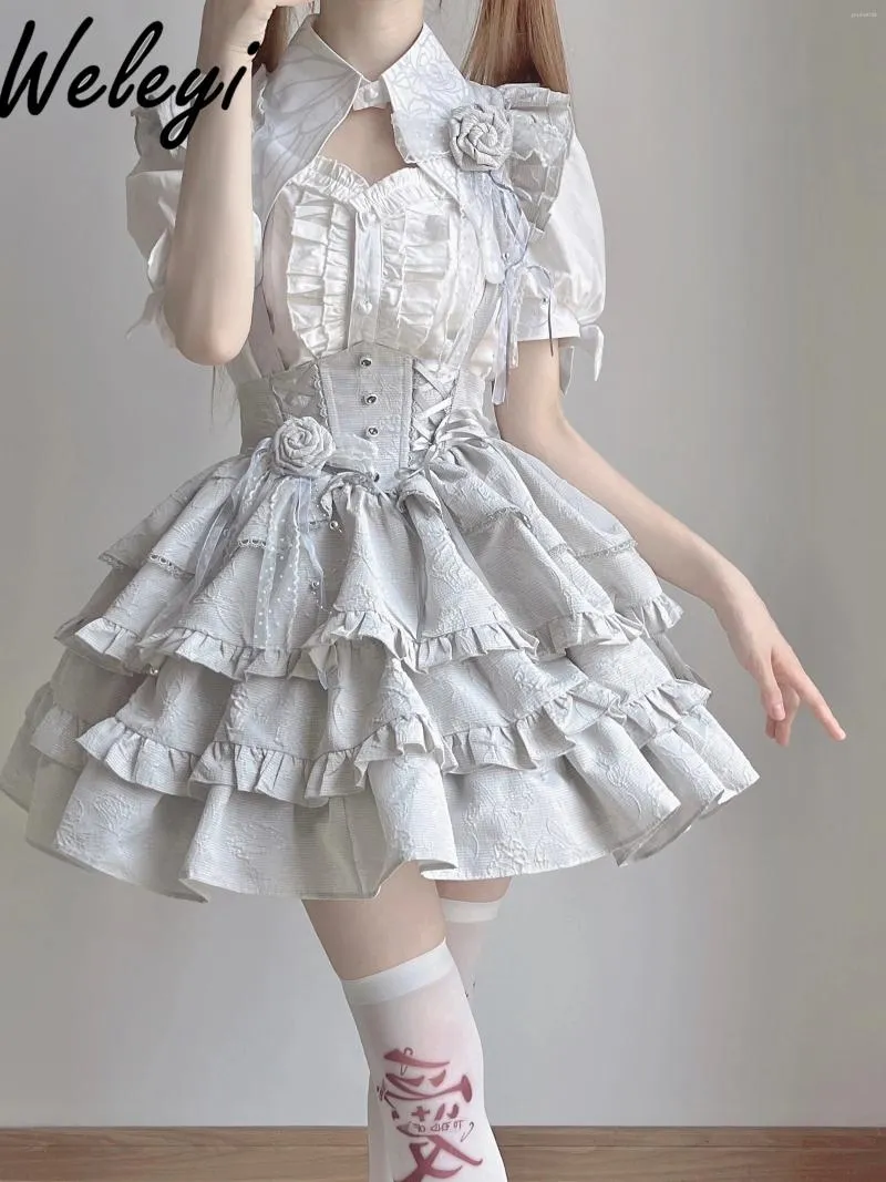 DHgate.com:Jirai Kei Style Short Silver Skirt Kawaii Jupes