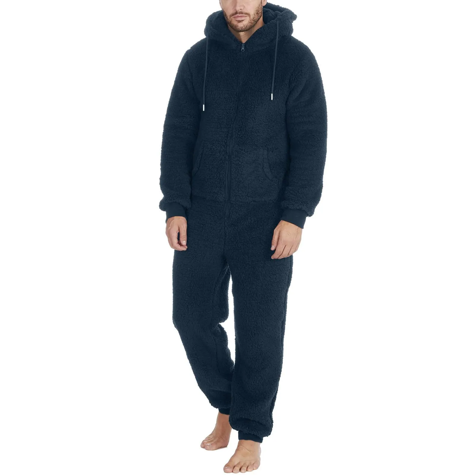 DHgate Cozy Fleece Pajama Jumpsuit for Men Plush Comfort in Solid Colors Baby Kids Maternity