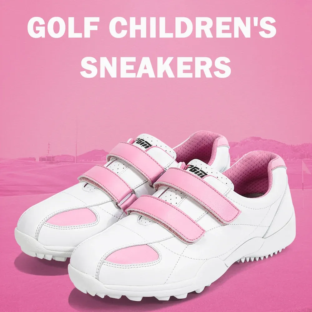 PGM Kids Golf Shoes Waterproof Comfy Sports Shoes for Junior Boys Girls