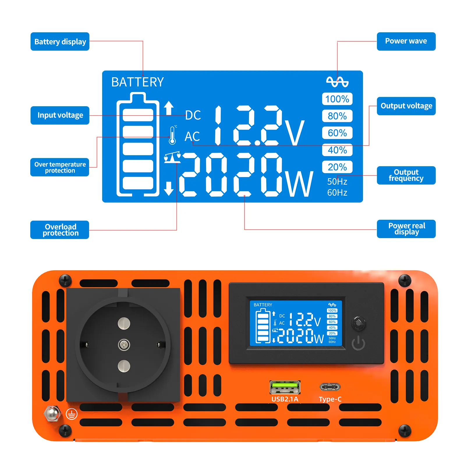 DHgate.com:2024 DATOUBOSS 4000W Pure Sine Wave Inverter: 12V/24V 