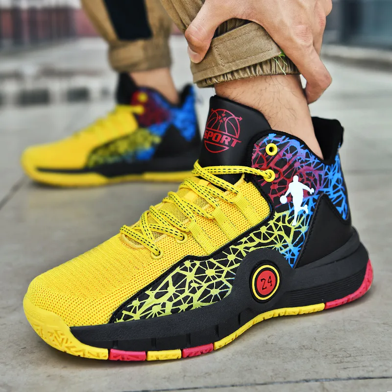 Kids 2024 Basketball Shoes Anti Skid Athletic Sneakers for Boys Perfect for Outdoor Sports