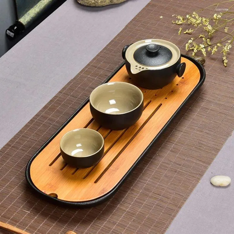 Gaiwan – service à thé en céramique, 1 Pot, 2 tasses, service à boissons pour voyage en plein air, bureau, tasses à thé chinoises portables, cadeau exquis
