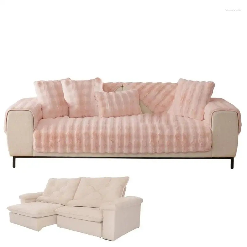 Pokrywa krzesła Couch Poduszka Faux pluszowa sofa meble ds.
