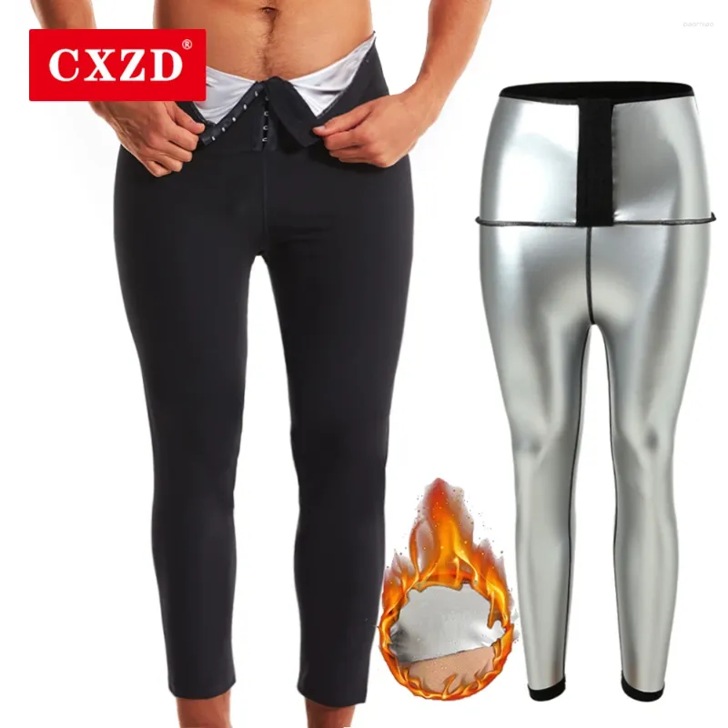 Shapers pour hommes CXZD Hommes Sauna Sweat Pantalon Ventre Minceur Fitness Shorts Taille Entraînement Gym Leggings Shapewear