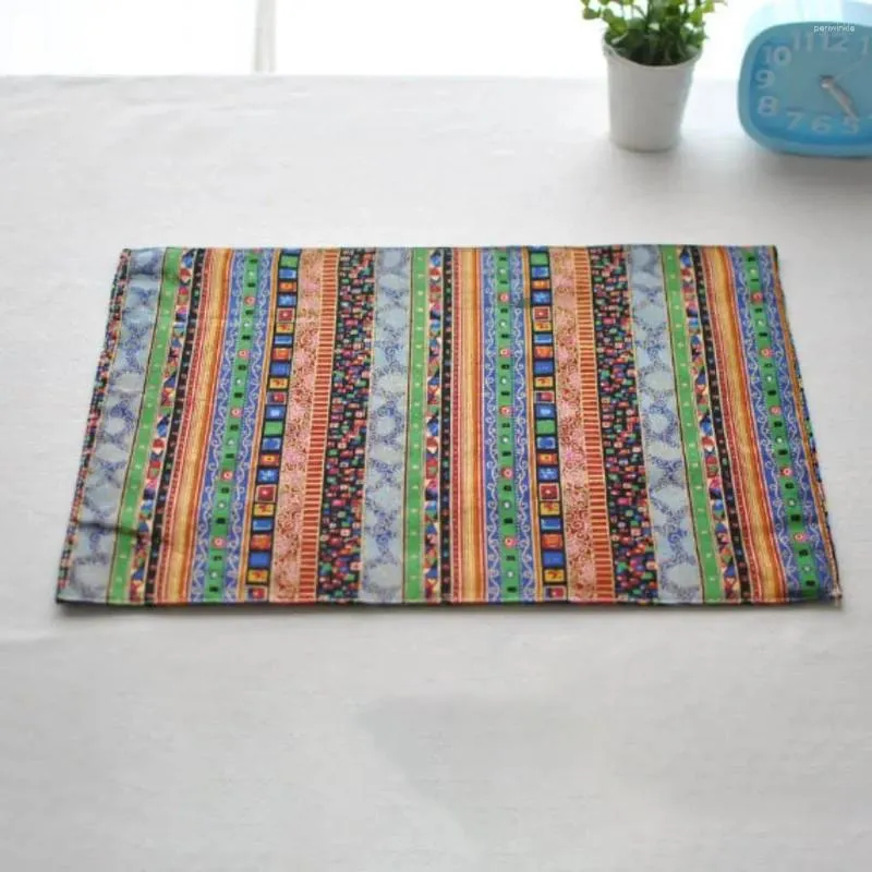 Table Mats Reusable 30x40cm Non-Slip Soft Heat Insulation Wedding Party Supplies Fabric Napkin Decor Mat Placemats