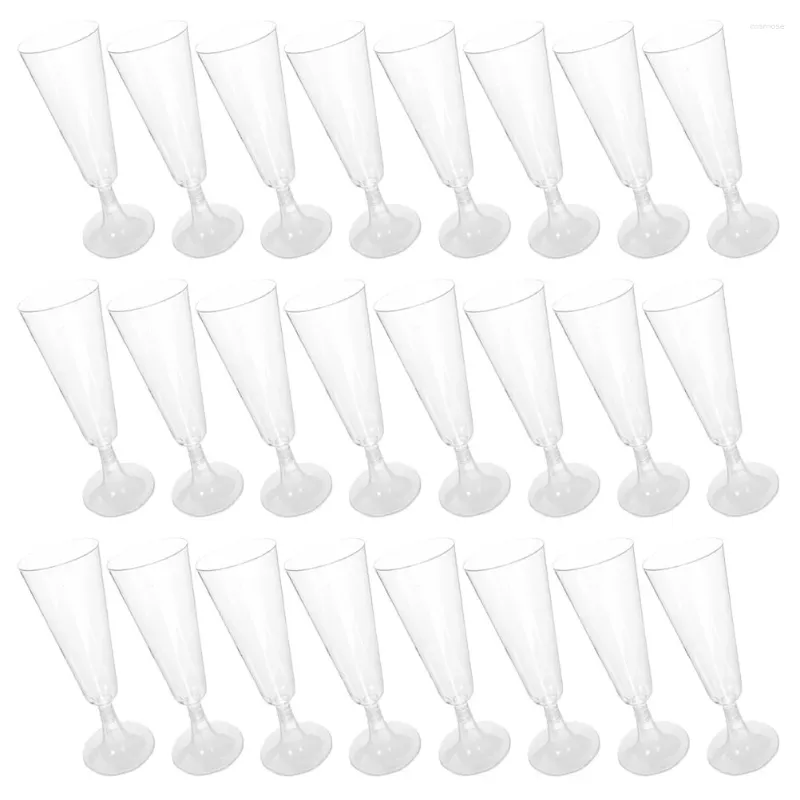 Disposable Cups Straws 40 Pcs Plastic Goblet Cocktail Glasses Clear Bar Party Drinks Goblets Red