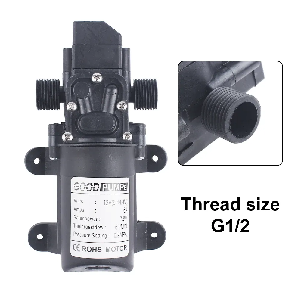 thumbnail image 2 of Amarine Made 12V Self-Priming Diaphragm Water Pump – 130PSI Booster Sprayer Pump For Boat/RV 2 of 5