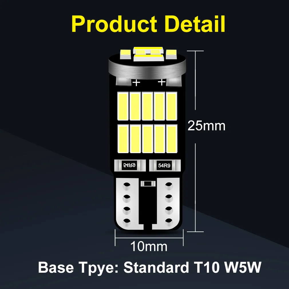 Honda CANbus LED Number Plate Bulbs – 501 T10 W5W, 5 SMD, 6000K White (Pair)