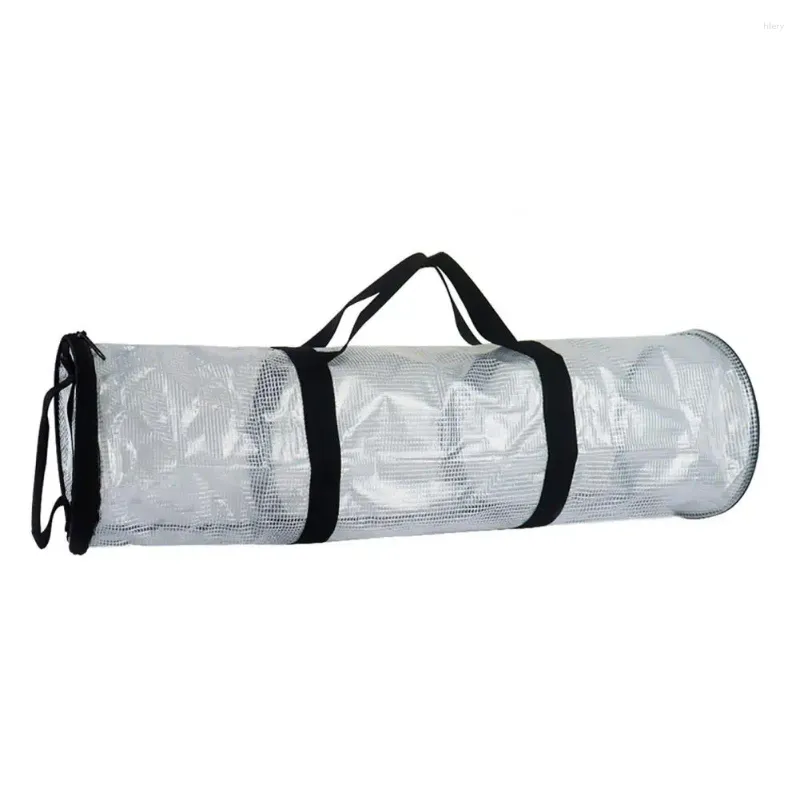 Storage Bags Christmas Gift Pouch Waterproof Pvc Wrapping Paper Bag With Handle Zipper Closure Transparent Xmas Wrap