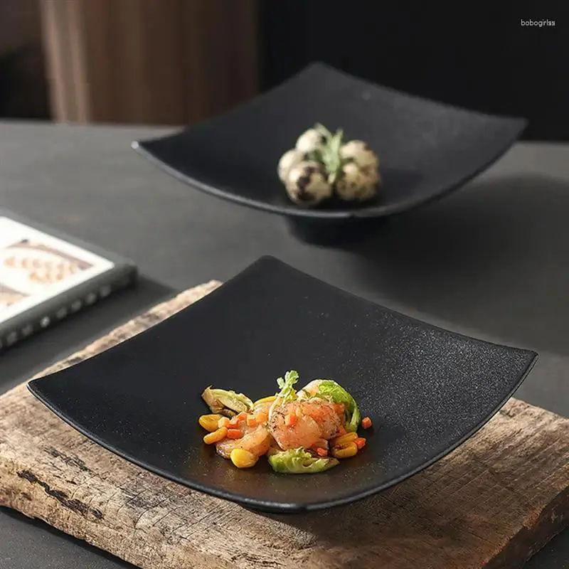 Miski Ceramiczny Plac Square Pojemnik do przechowywania obiadowy talerz serwujący talerz do domu w restauracji