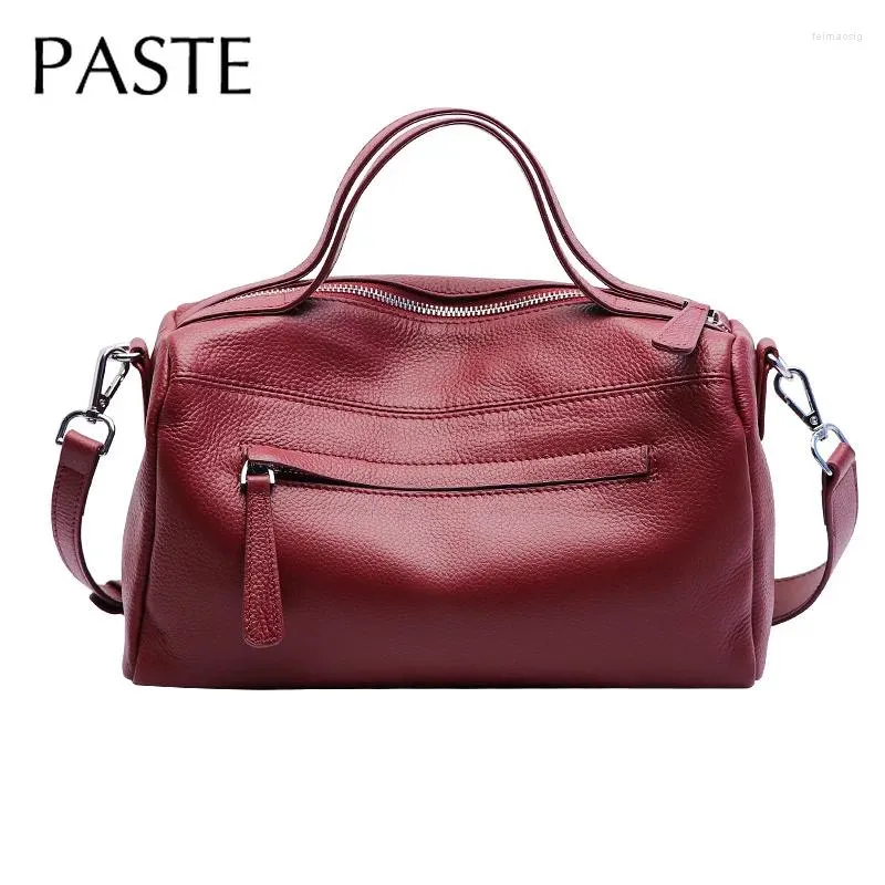 Shoulder Bags Fashion Winter Import Cowhide Leather Women's Handbag Large Female Bag With 2 Straps High Quality Tote Travel