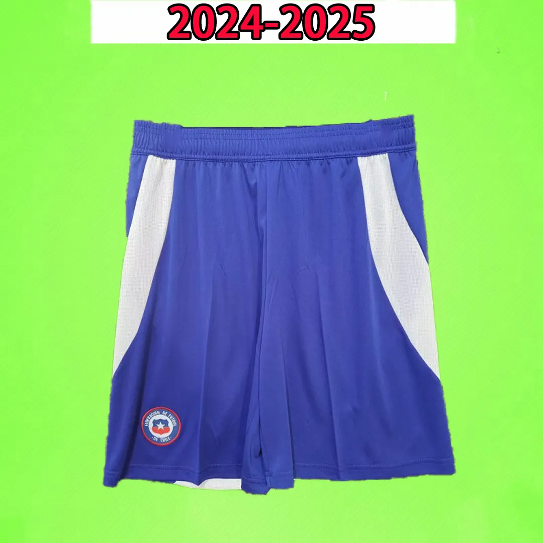 2024 Chile Soccer Shorts Mens Kit Home Away Football Pants 23 24 25 Uniforms Salas Zamorano Vidal Alexis M.Gonzalez Pizarro Aranguiz Fans Player Version Blue
