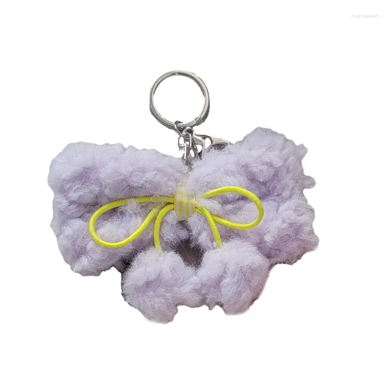 Keychains Stylish Plush Cherry Keychain Pendant Key Chain Accessaries Fashion Holder Keyrings Material For Drop