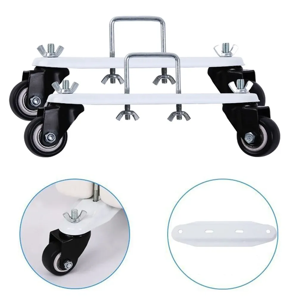 Lot De 4 Roues Avec Freins Pour Radiateur à Huile - Filetage 8mm, Dimensions 40x30mm - Compatible Plupart Des Marques
