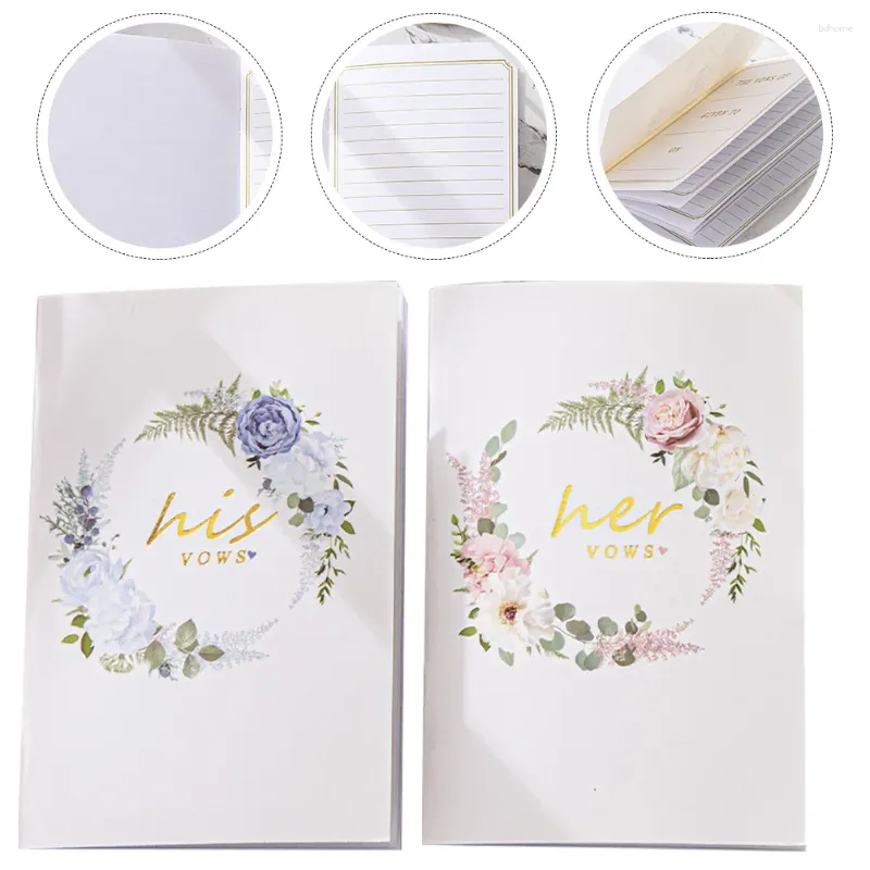 Party Supplies 2pcs Wedding Lops Books Bruid en bruidegomdouche geschenken