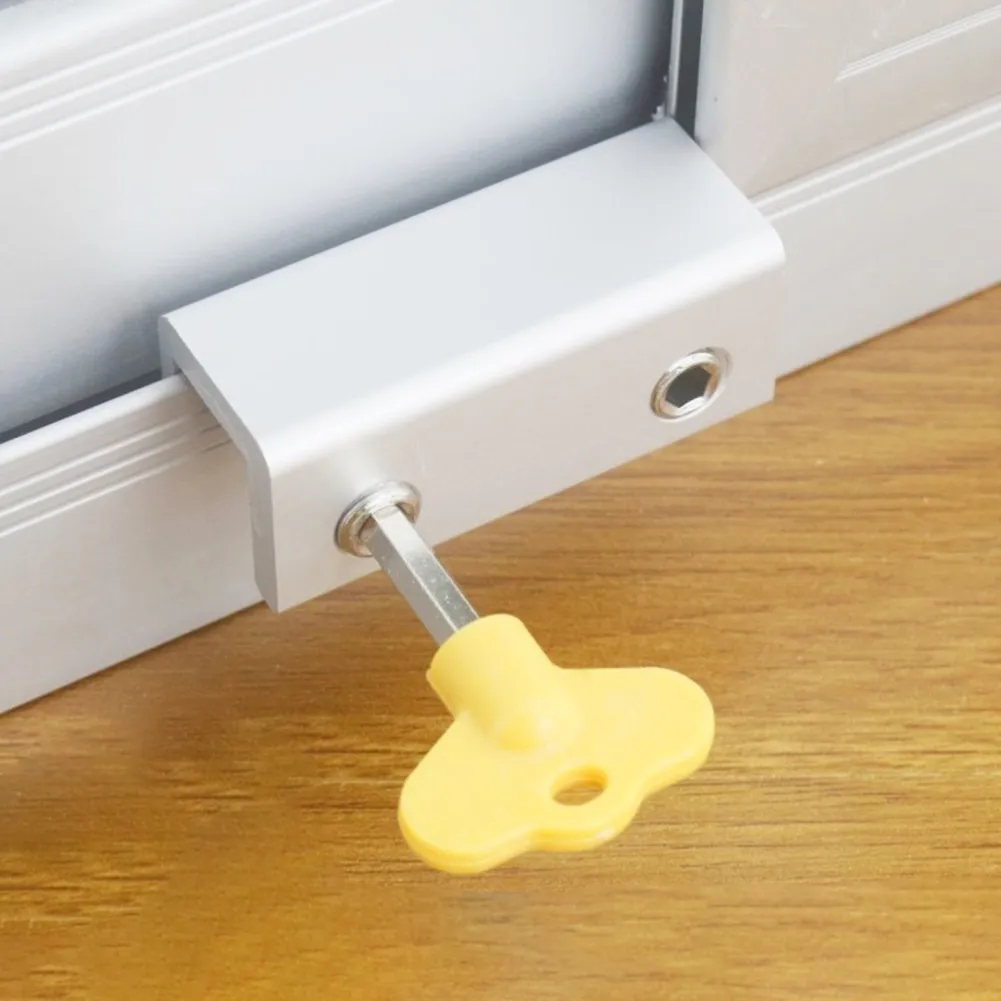 1-10PCS Window Security Key Lock Restrictor Child Safety Anti-theft Door Stopper Security Lock Home Improvement Hardware