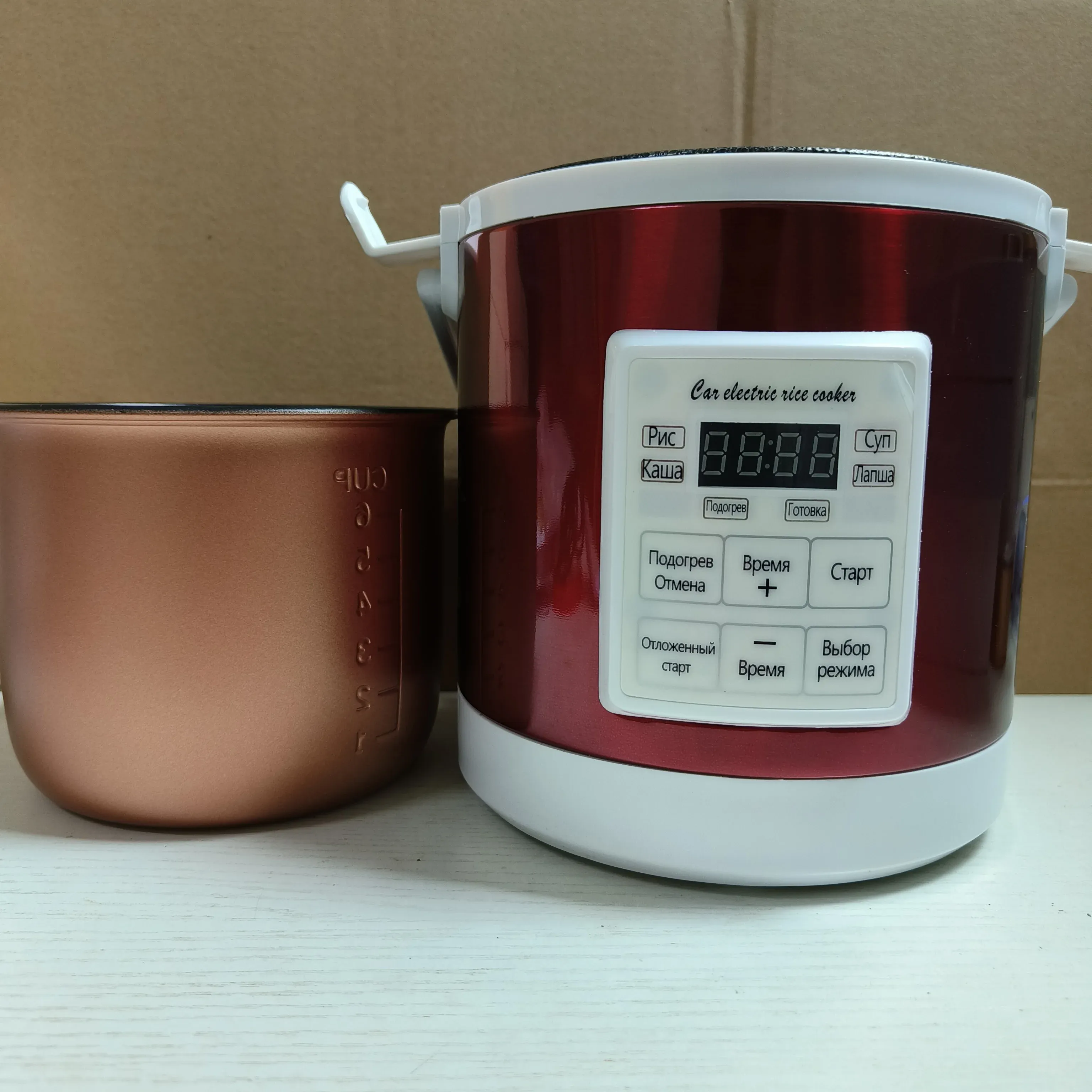 12V 24V Mini Rice Cooker Car Truck Soup Pap Kookmachine Voedsel Stoomboot Elektrische verwarming Lunchbox Maaltijdverwarming Warmer1.2l