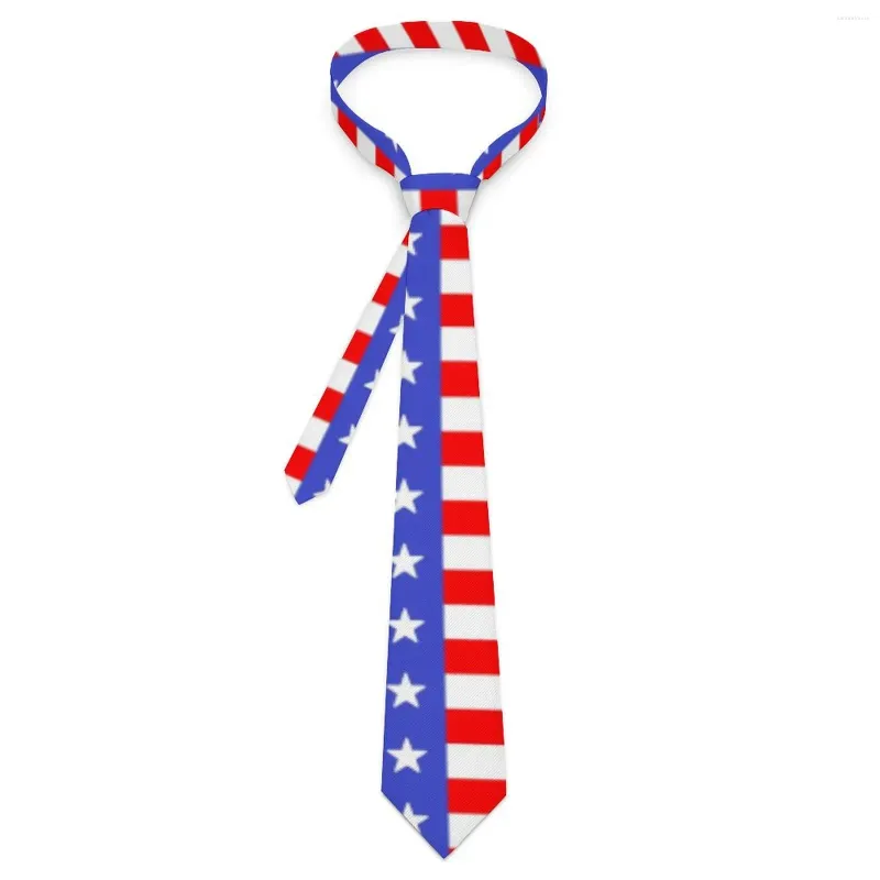 Papillon Cravatta con bandiera americana USA Stelle e strisce Collo da festa di nozze Carino divertente per uomo Donna Cravatta con colletto fai-da-te personalizzata