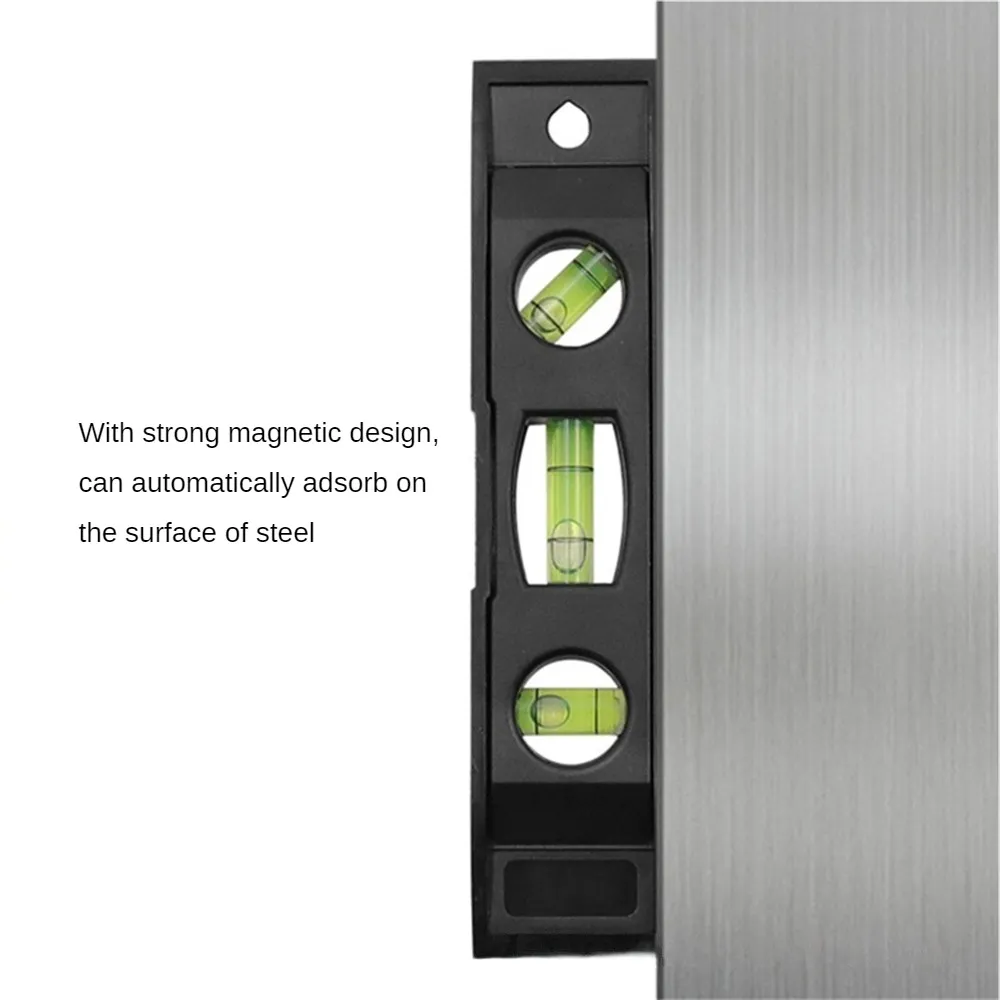 Magnetic 3-Bubble Spirit Level Ruler | Multi-Purpose Measuring ...