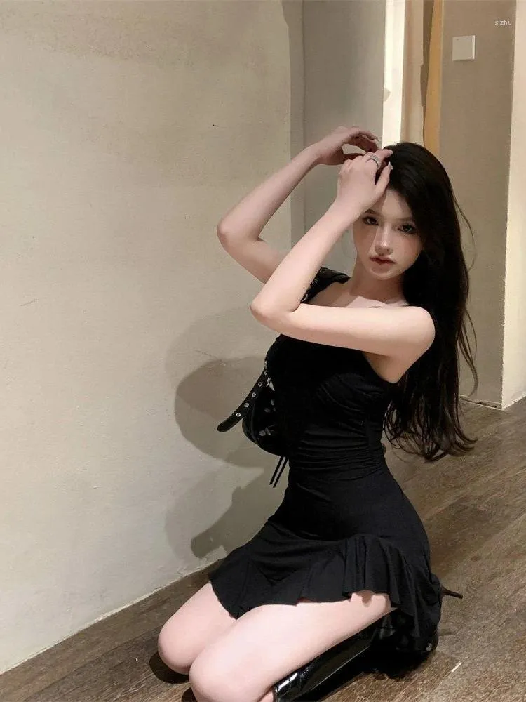 Black Corset Dress Women Slim Fit Polyester Trumpet Silhouette Floor-Length  from Dhgate Basic & Casual Dresses - price 31.53