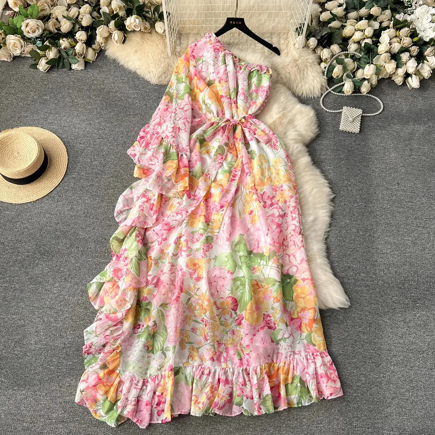 green emerald velvet dress Nox Anabel A223 - Short Chiffon A-Line Dress main image 0