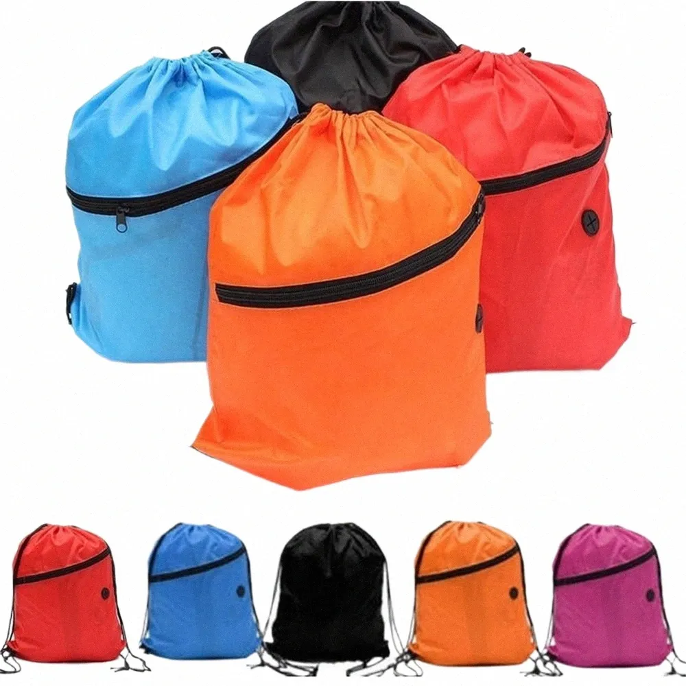 DHgate 2024Upgraded Waterproof Drawstring Backpack Eco friendly Cinch Sack Duffle Bag for School Gym Travel Bags Luggage Accessories