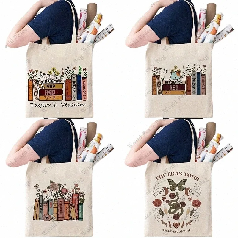 TSIIUO Women's The Windermere Peaks Canvas Tote Bag - Funny Folklore Design, 15.8x13.5 Inch, Reusable - View #6