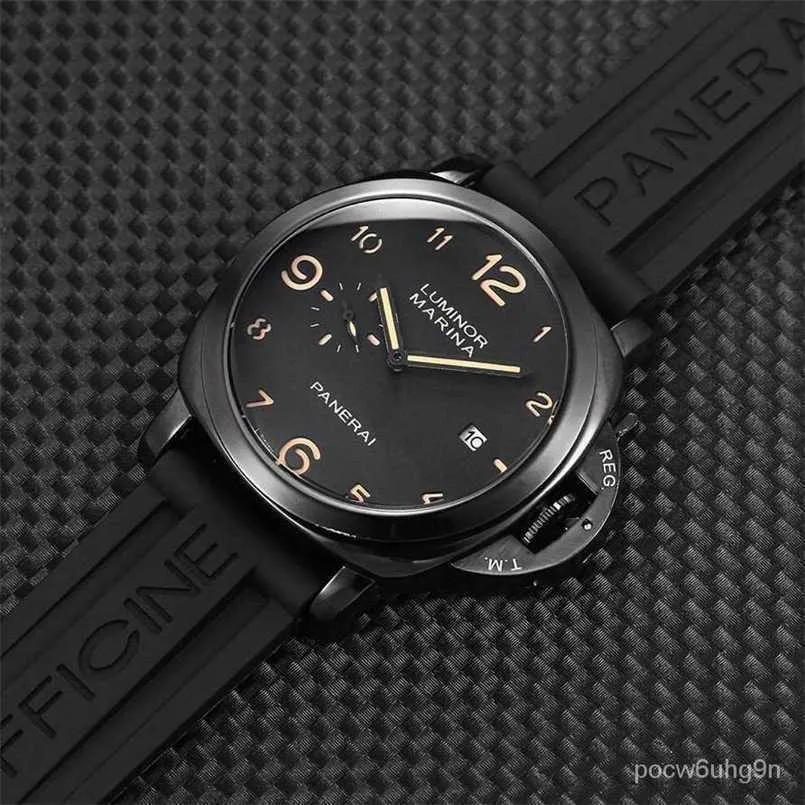 Роскошные часы Paneraiss Luminor Watch Итальянская дизайнерская серия Водонепроницаемые мужские часы с механизмом Автоматические механические часы Нержавеющая сталь