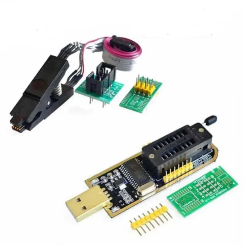 CH341 341A 24 25 série EEPROM Flash BIOS USB programmeur Module + SOIC8 SOP8 pince de Test pour EEPROM 93CXX/25CXX/24CXX