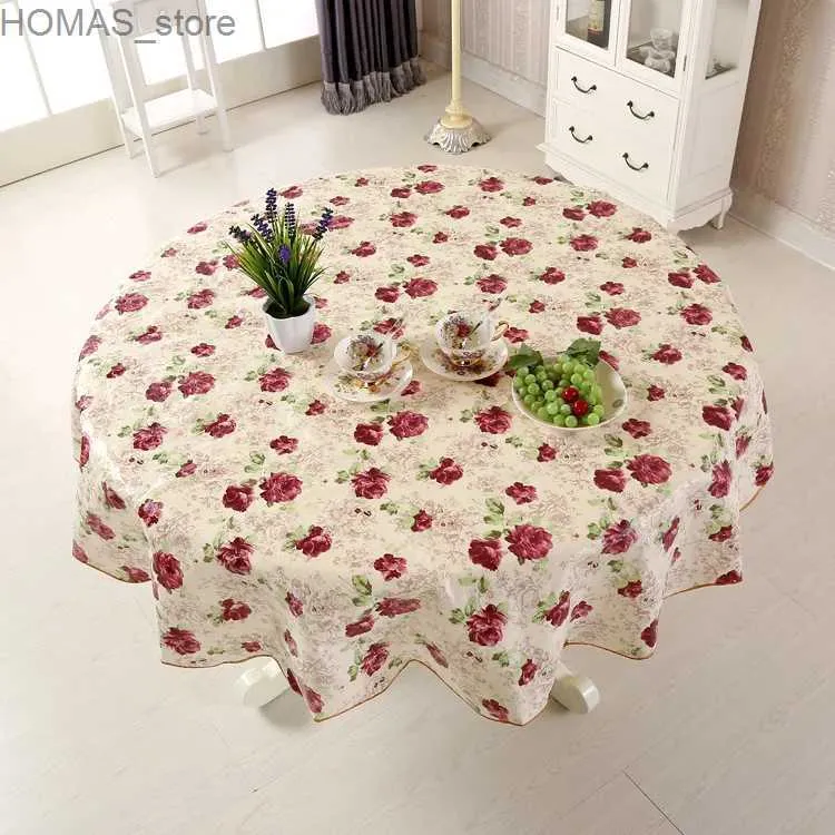 TABLE DIKE LIDE ROOM SUIDIGE TABEL Waterdicht Tafelkleed Olieronde tafelkleed Bloem PVC TABELKLEOT HUISHOUD KEUKEN Y240401