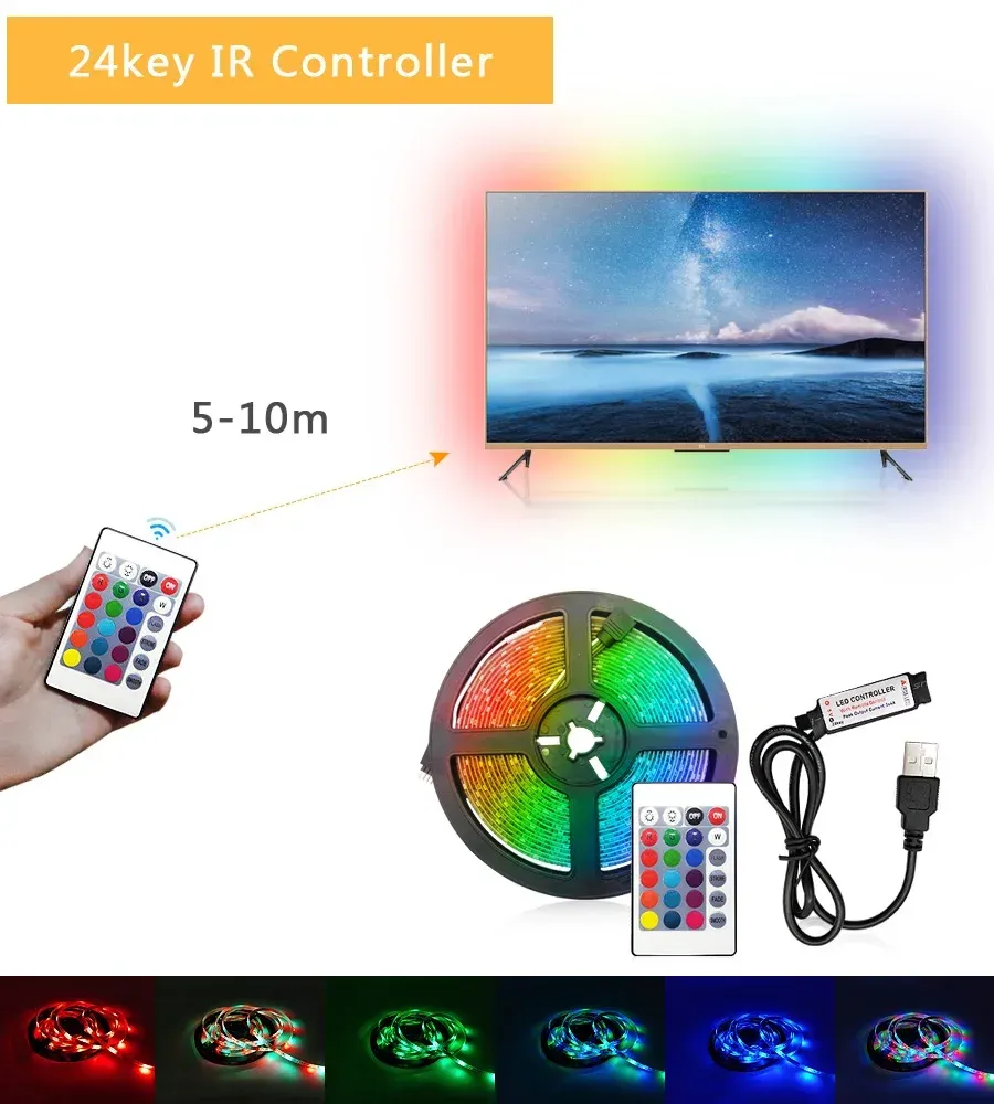 Remote Control RGB LED Strip Lights for kitchen...