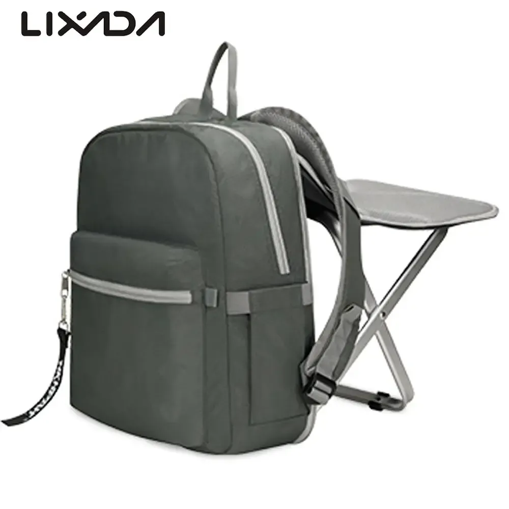 Bags 2in1 Design Backpack with Folding Chair Lightweight Backpack Stool Combo for Outdoor Camping Fishing Hiking Picnic BBQ