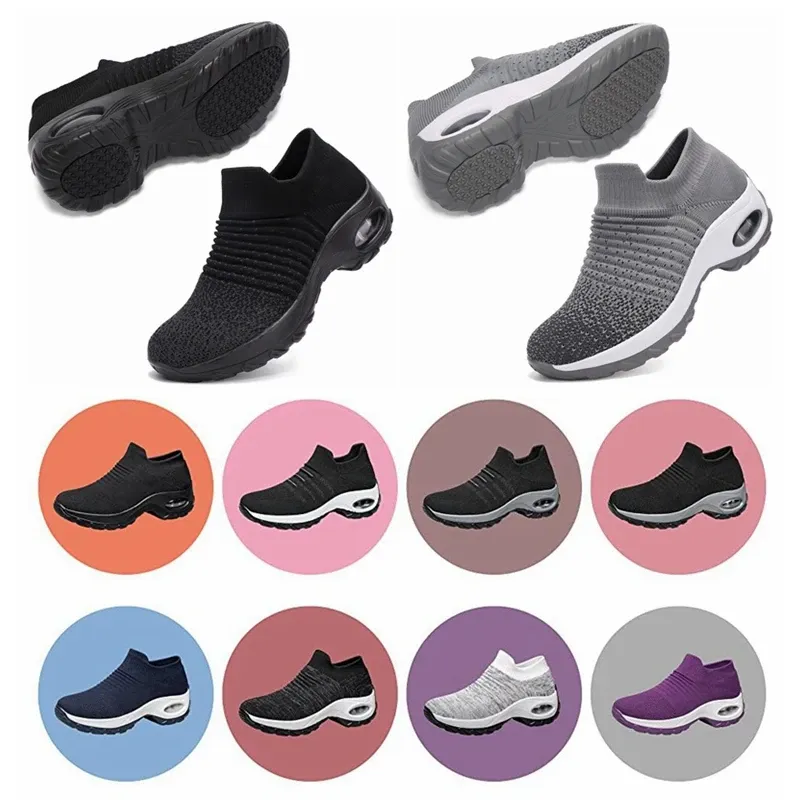 Skor tennisskor för kvinnor plattform sneakers spor ayakkabi bayan ourdoor sport solid färg andas sockskor zapatos mujer