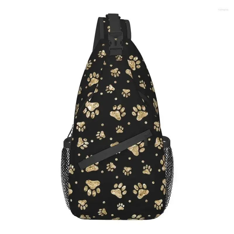 Zaino Glitter Gold Dog Sling Pettorale Borsa a tracolla personalizzata per amante degli animali per uomo Zaino da viaggio