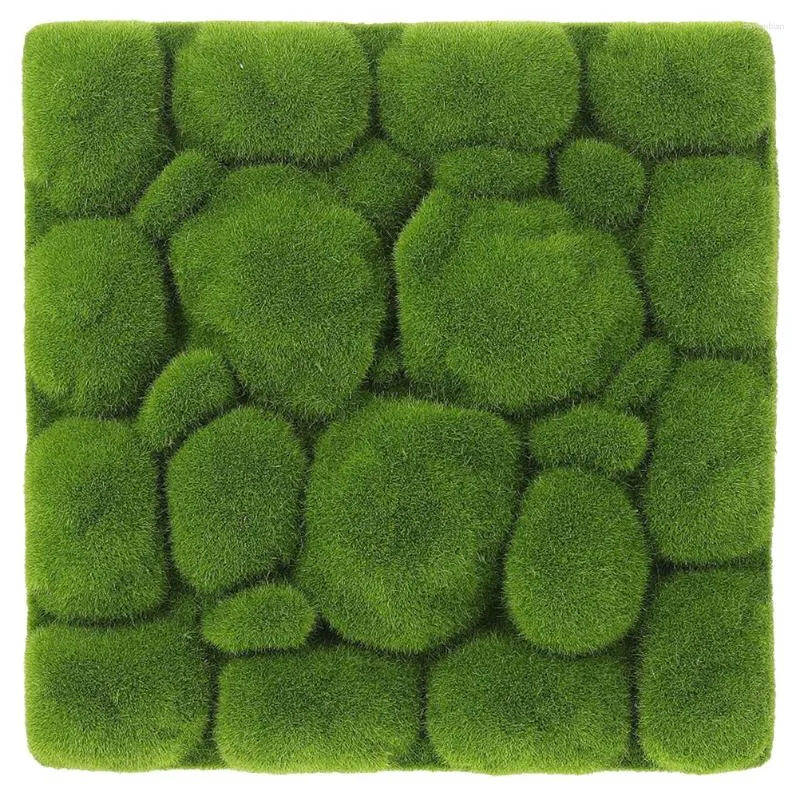 Decoratieve bloemen Home Decor Fake Moss Board Ornamenten Groen Achtergrond Wandpaneel Simulatie Gesimuleerd