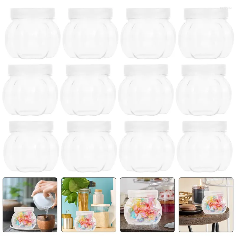 Storage Bottles 24Pcs Pumpkin Shaped Candy Jar Dried Fruit Container Halloween Chocolate