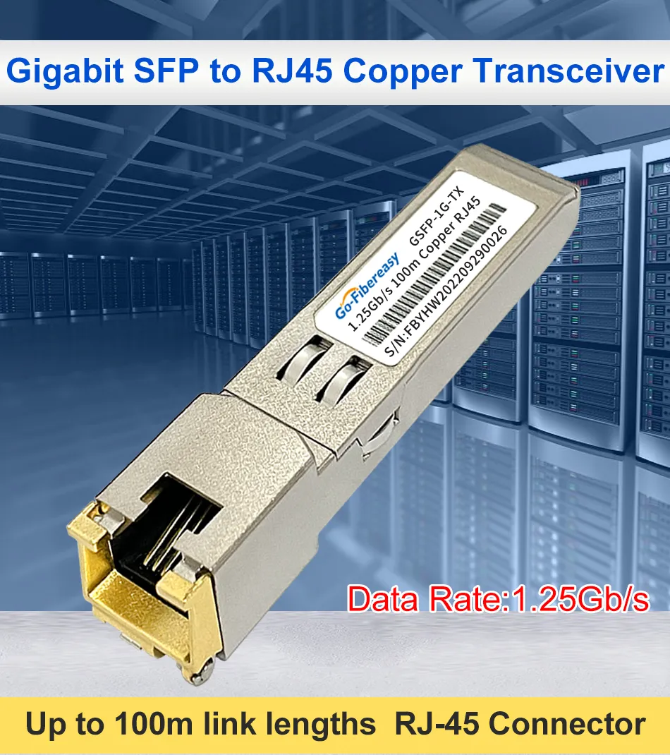 DHgate.com:SFP to RJ45 1Gb Copper Transceiver Module, 10/100/1000 Mbps ...