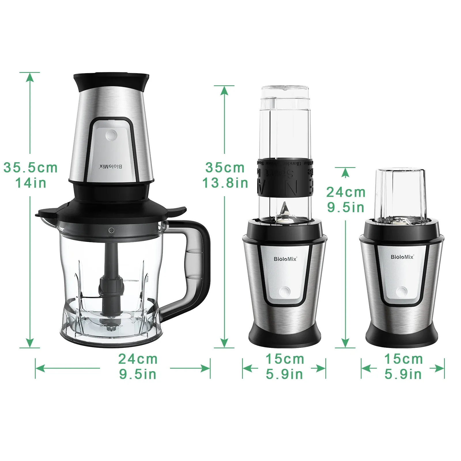 Multifunctional 3 in 1 700W Food Processor Portable Blender Juicer and Chopper for Kitchen Tasks