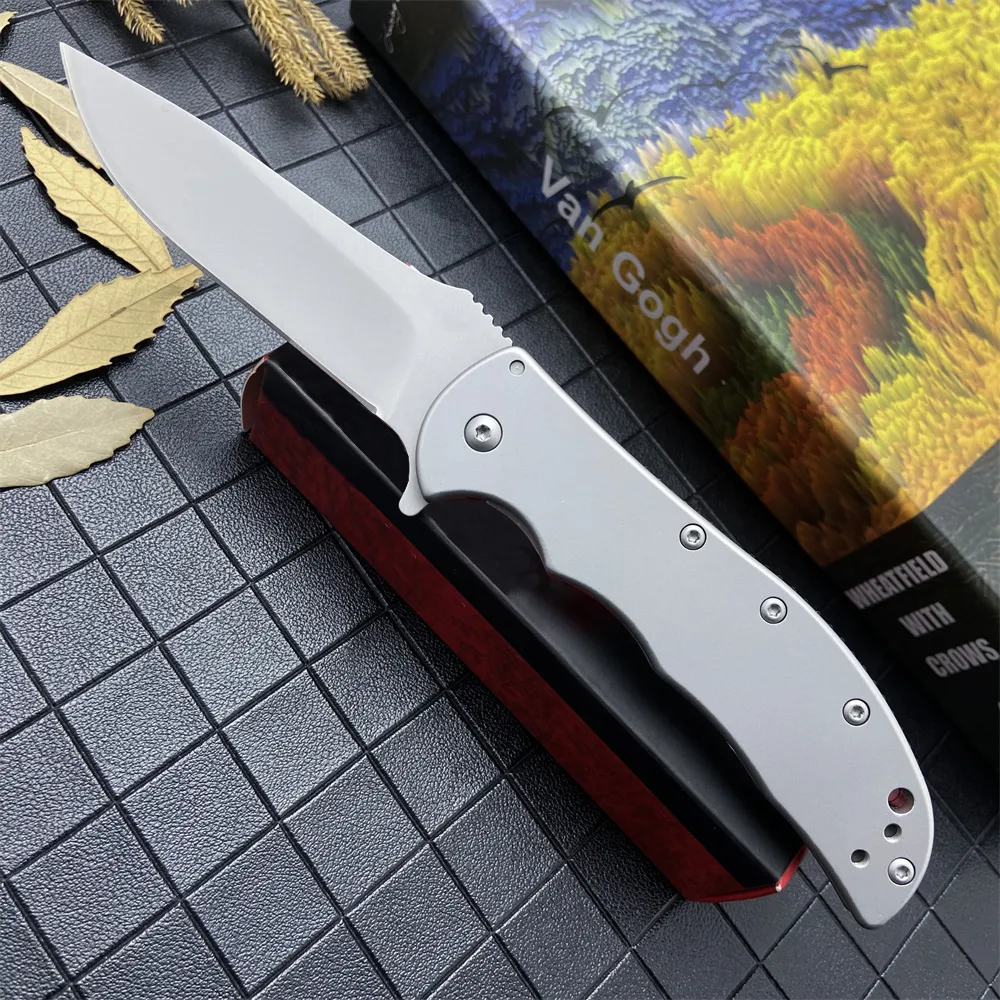KS 3655 Volt All-Steel Folding Knife 8CR13Mov Plain Blade Tactical Assisted Pocket Knife Portable Outdoor Hunt Självförsvar Överlevnadsverktyg 1660 9000 7105 7200
