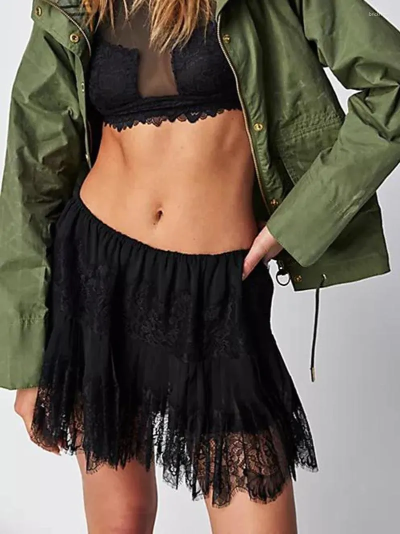 Elegant Layered Ruffles Soft Lace Crop Top Elegant Layered Ruffles Soft Lace Crop Top