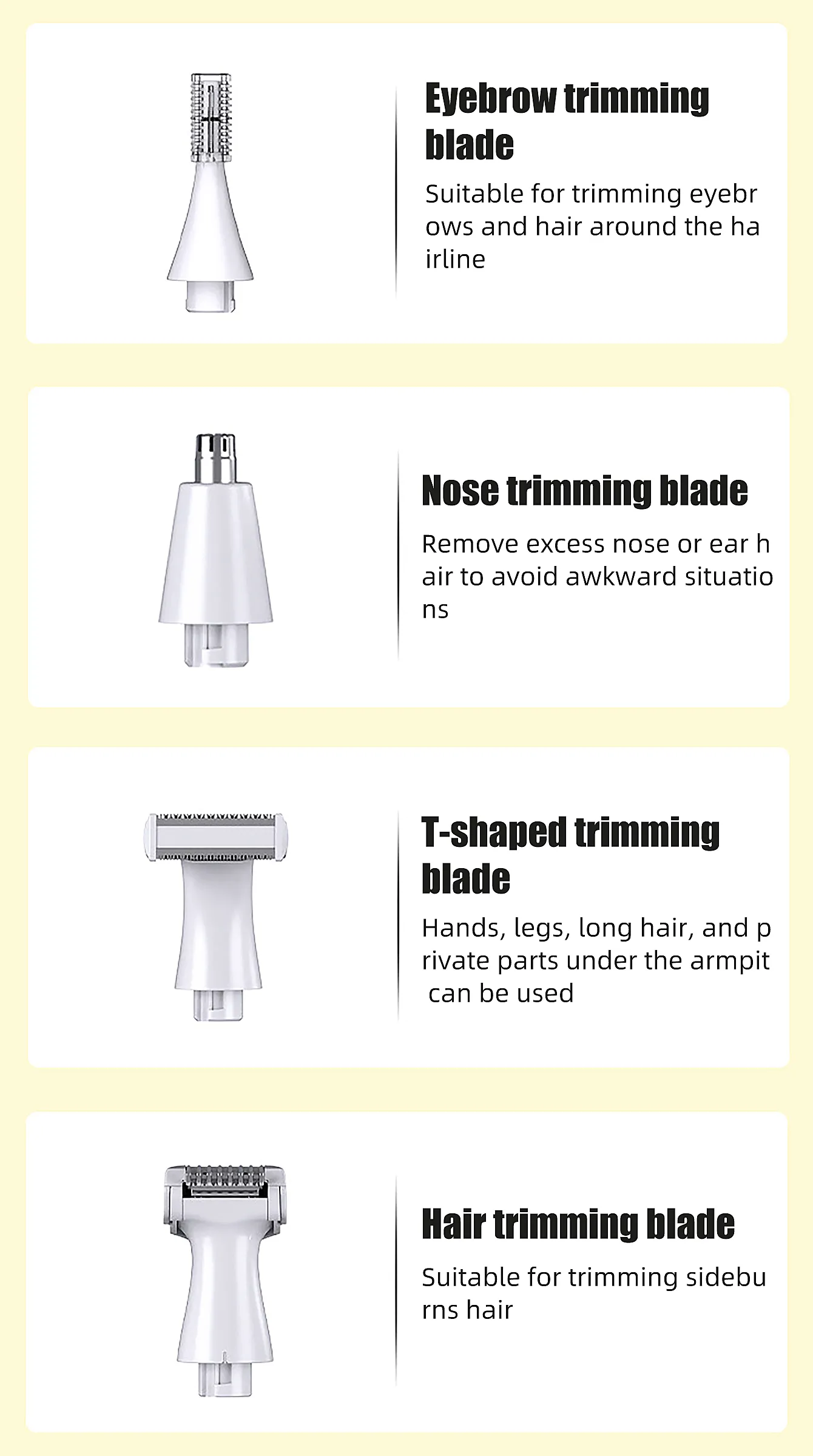 Épilateur Kemei 6-en-1