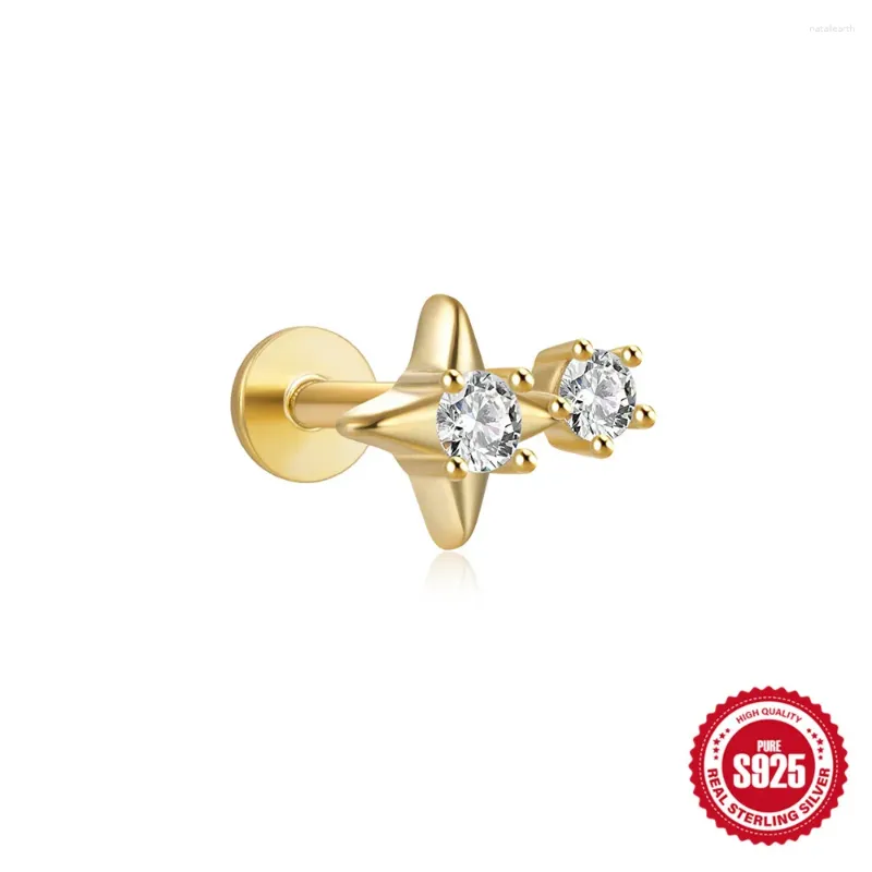 Brincos MC Pendientes Plata 925 Prata Esterlina Piercing Plano para Mulheres 1 peça Brinco de Cartilagem de Fio Presentes Jewerly para Meninas