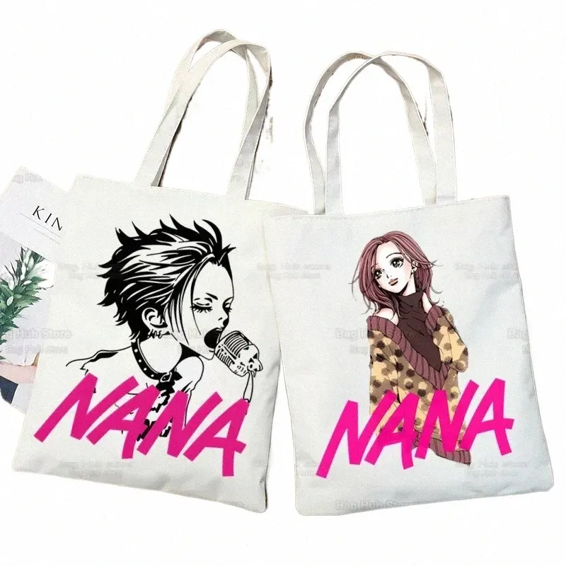 nero Stes NANA Osaki Anime Design Borse a spalla in tela Borsa a tracolla per college Harajuku di grande capacità Borsa da donna Borsa da negozio 24iJ #