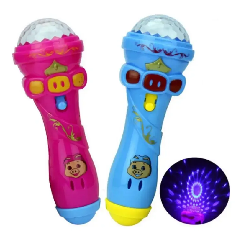 Micrófono Infantil Con Soporte – Karaoke Inalámbrico Con Luces De Colores Para Niños – Ideal Para Fiestas, Cumpleaños Y Actuaciones En Casa O Escuela